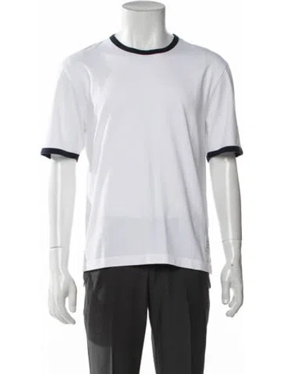 Pre-owned Thom Browne Crew Neck Short Sleeve T-shirt In White