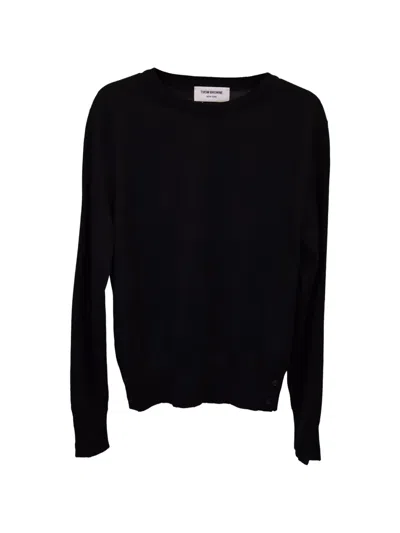 Pre-owned Thom Browne Crew-neck Sweater In Black