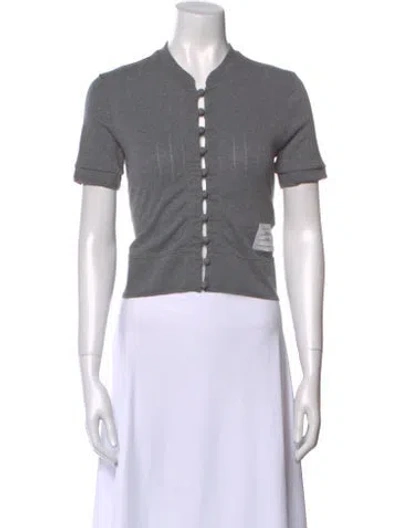 Pre-owned Thom Browne Crew Neck Sweater In Gray