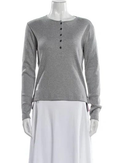 Pre-owned Thom Browne Crew Neck Sweater In Gray