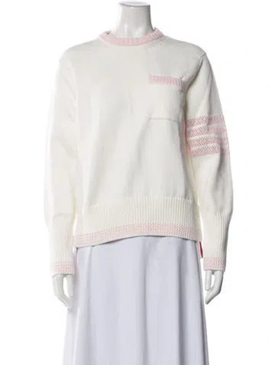 Pre-owned Thom Browne Crew Neck Sweater In Neutrals
