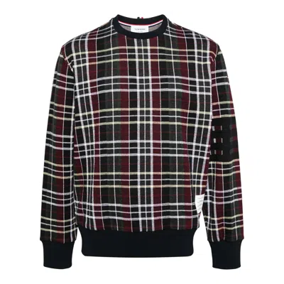 Thom Browne Crew Neck Sweatshirt Men In Black