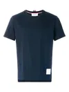Thom Browne Relaxed Fit Ss Tee With Side Slit In Medium Weight Jersey Clothing In Blue