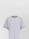 Thom Browne Gray Cotton Rugby Short Sleeve T-shirt In White