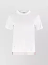 Thom Browne Crew-neck T-shirt Ribbed Side Slit In White