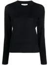 Thom Browne Crew-neck Virgin Wool Jumper In Blue