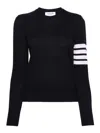 Thom Browne 4-bar Sweatshirt In Blue