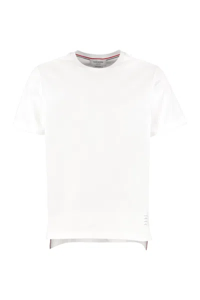 Thom Browne Crew-neck Cotton T-shirt In White