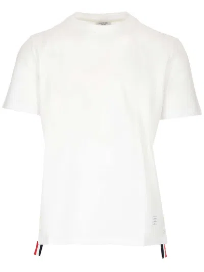 Thom Browne Crewneck Piquè Shirt In White