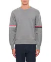 Thom Browne Milano Stitch Crew Neck Pullover In Grey