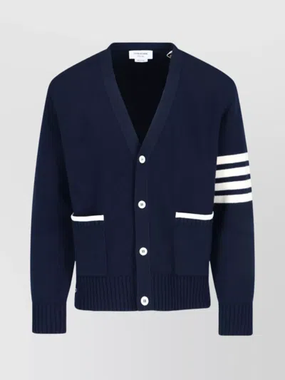 Thom Browne Crewneck Sweater With Striped Sleeve Detail