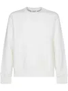 Thom Browne Crew-neck White Sweatshirt With Raised Seams In White