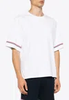 Thom Browne Rugby Fit Short Sleeve Tee In Cotton Interlock In White