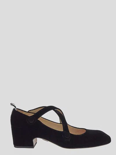 Thom Browne Criss-cross Velour-finish 55m Sandals In Black