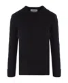 Thom Browne Crisscross Virgin-wool Cable-knit Jumper In Black