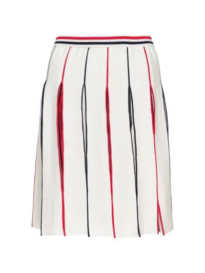 Thom Browne Crochet-stitch Variegated-stripe Skirt In Multi