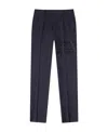 Thom Browne Cropped 4-bar Stripe Wool Trousers In Black