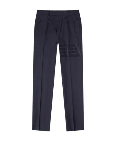 Thom Browne Cropped 4-bar Stripe Wool Trousers In Black