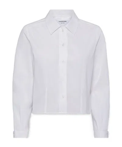 THOM BROWNE THOM BROWNE LONG SLEEVED CROPPED SHIRT
