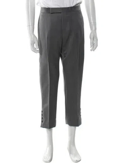 Pre-owned Thom Browne Cropped Dress Pants In Gray