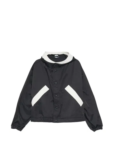 Thom Browne Cropped Hooded Jacket In Black