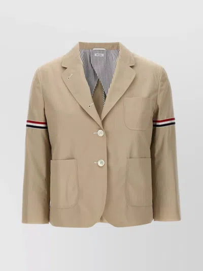 THOM BROWNE CROPPED PATCH POCKET SPORTCOAT BLAZER