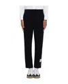 Thom Browne Cropped Pinstripe Trousers In Black