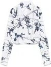 Thom Browne Cropped Pointed-collar Shirt In White