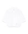 Thom Browne Shirt Short Sleeve Collar Button-down In White