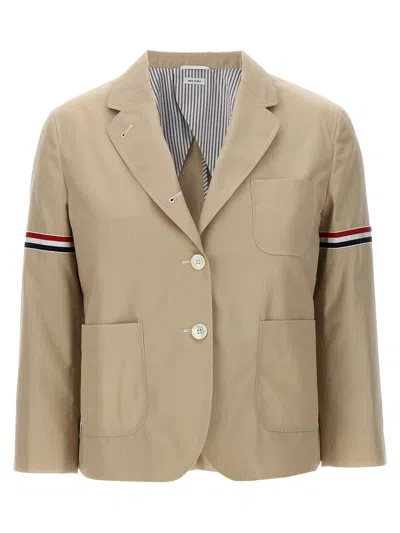 Thom Browne Cropped Sport Coat In Cream