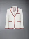 Thom Browne Cropped Sack Patch Sport Coat In White