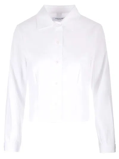 Thom Browne Cropped Shirt Tops White