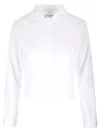 Thom Browne Cropped Shirt Tops White In White