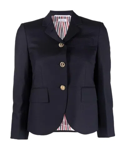 Thom Browne Cropped Single-breasted Blazer In Black