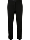 Thom Browne Cropped Tailored Trousers In Black