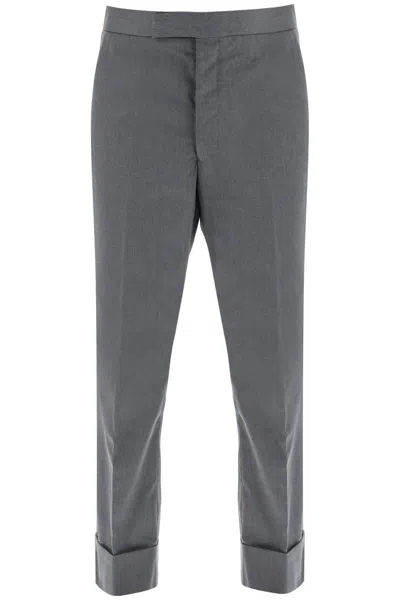 Thom Browne Cropped Tailored Trousers In 灰色的
