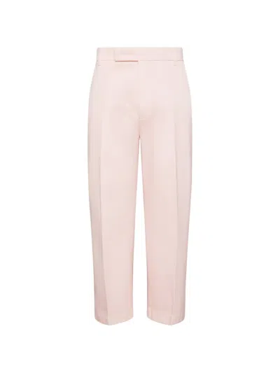 Thom Browne Cropped Twill Chino Trousers In Black