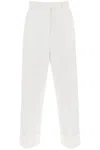 THOM BROWNE CROPPED WIDE LEG JEANS