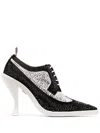Thom Browne Crystal-embellished 105mm Derby Shoes In Black