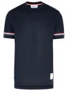 Thom Browne Polo Shirt With Lapel Short Sleeve In Navy