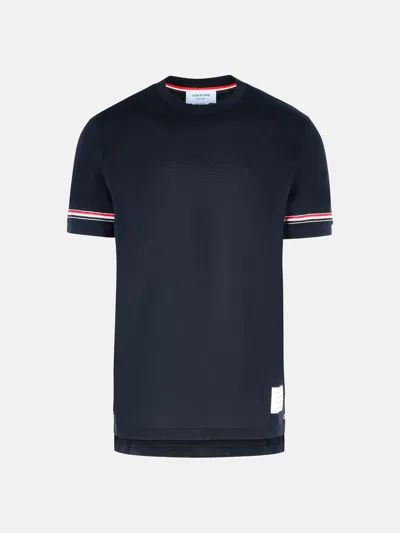 Thom Browne 'cuff' Navy Cotton T-shirt