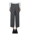 Thom Browne Cuffed-hem Cropped Trousers In Black