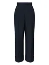 Thom Browne Sack Cuff Wool Twill Trousers In Blue