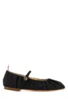 Thom Browne Pleated Ballet Flats In Black