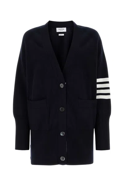 Thom Browne Dark Blue Cotton Oversize Cardigan