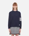 Thom Browne Dark Blue Long Sleeve Sweater In Dark Blue