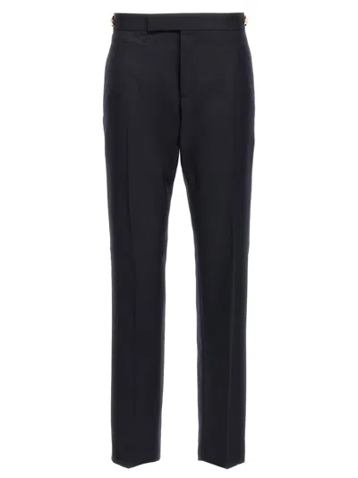 THOM BROWNE DARK BLUE LOW RISE PANTS