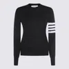 Thom Browne Relaxed Fit Wool Sweater In Black