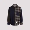 Thom Browne Snap Front Shirt Jacket In Dark Brown