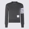 Thom Browne Dark Grey Cotton Knitwear In Gray